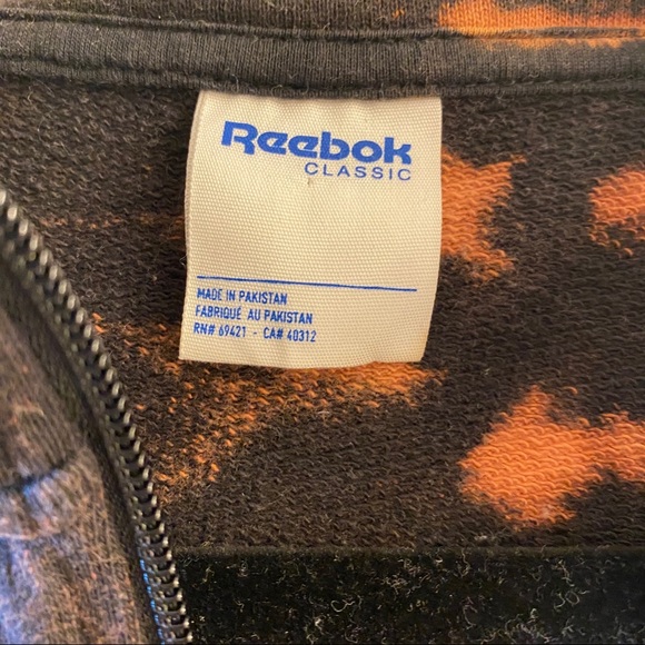 Reebok Tie Dye Vintage 90s Half Zip Oversized Sweatshirt Y2K - Picture 2 of 11